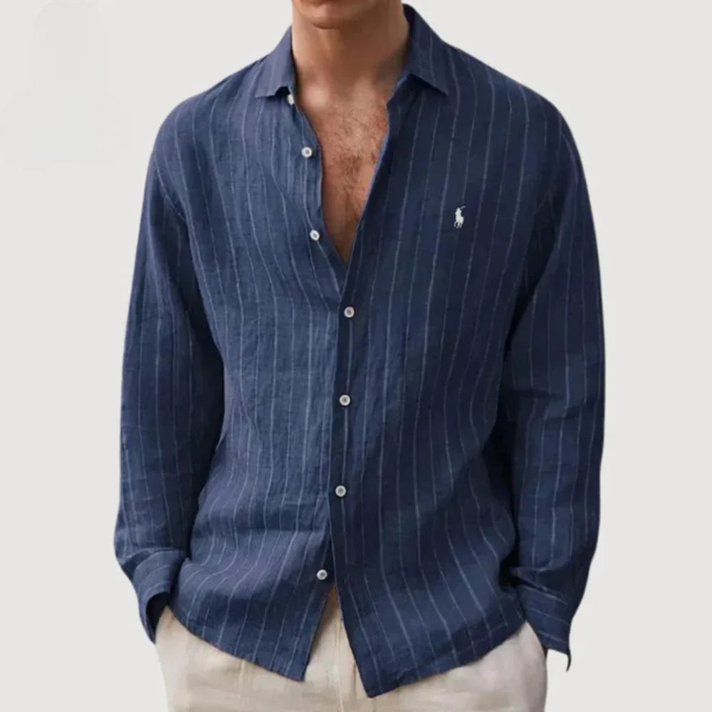 Rl | Long-Sleeved Striped Shirt with Buttons