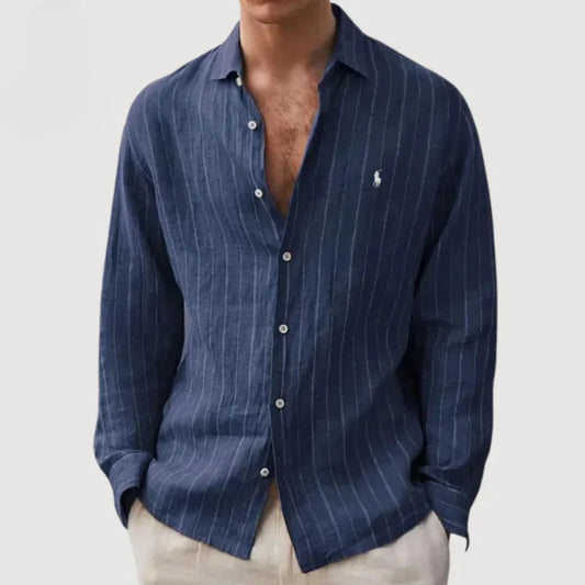Rl | Long-Sleeved Striped Shirt with Buttons