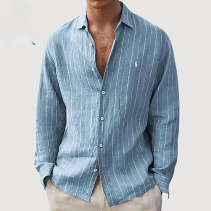 Rl | Long-Sleeved Striped Shirt with Buttons