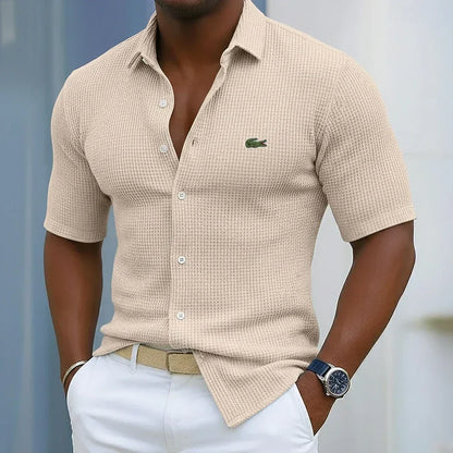 Men’s Casual Short-Sleeved Cotton Shirt