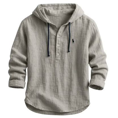RL-Premium Linen Hooded Shirt