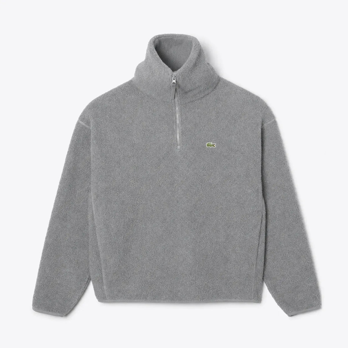 High-Zipped Neck Polar Fleece Sweatshirt