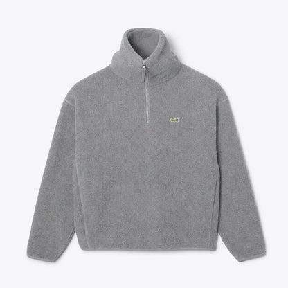 High-Zipped Neck Polar Fleece Sweatshirt