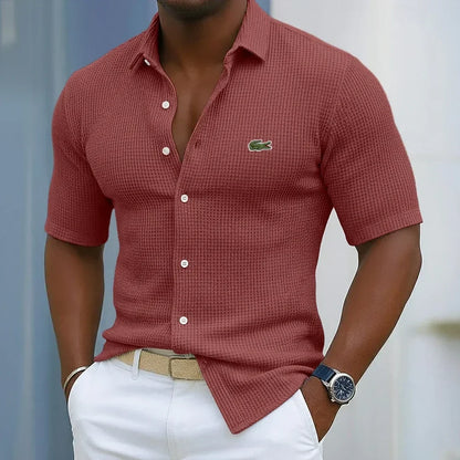 Men’s Casual Short-Sleeved Cotton Shirt