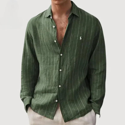 Rl | Long-Sleeved Striped Shirt with Buttons