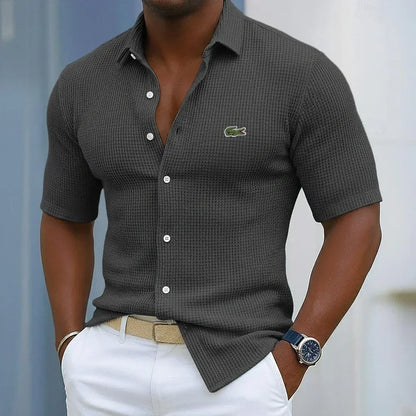 Men’s Casual Short-Sleeved Cotton Shirt