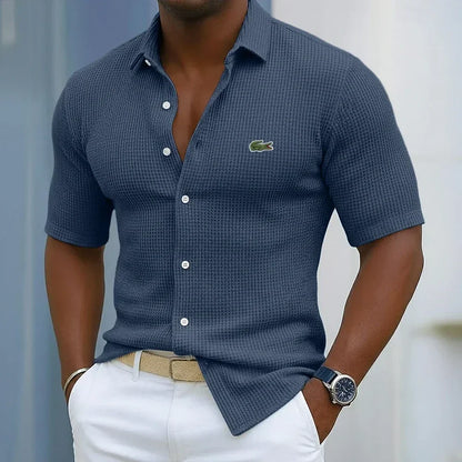 Men’s Casual Short-Sleeved Cotton Shirt