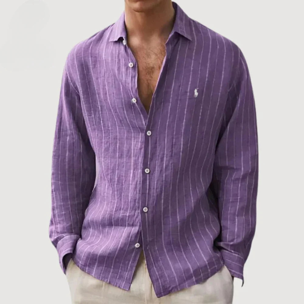 Rl | Long-Sleeved Striped Shirt with Buttons