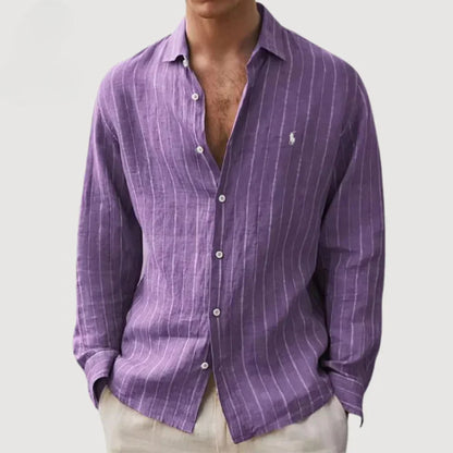 Rl | Long-Sleeved Striped Shirt with Buttons
