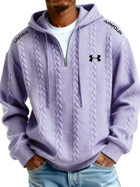 Men's Fashion Casual Sports Half-Zip Hooded Sweatshirt