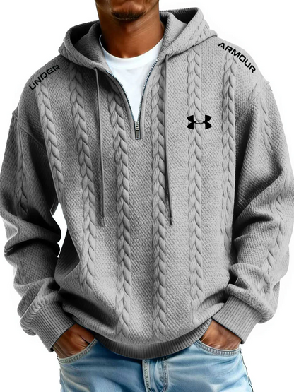Men's Fashion Casual Sports Half-Zip Hooded Sweatshirt