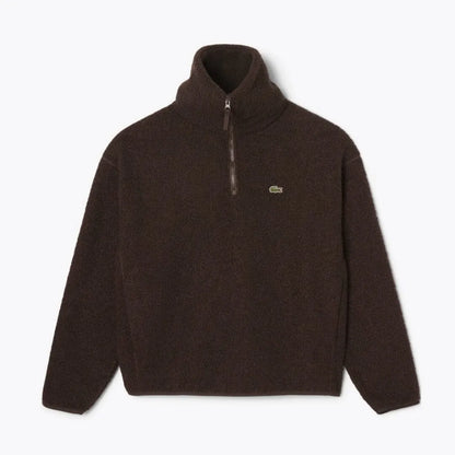 High-Zipped Neck Polar Fleece Sweatshirt